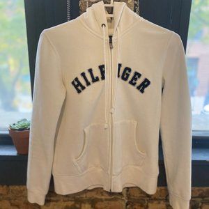 Women White TOMMY HILFIGER Hooded Vest Size SMALL